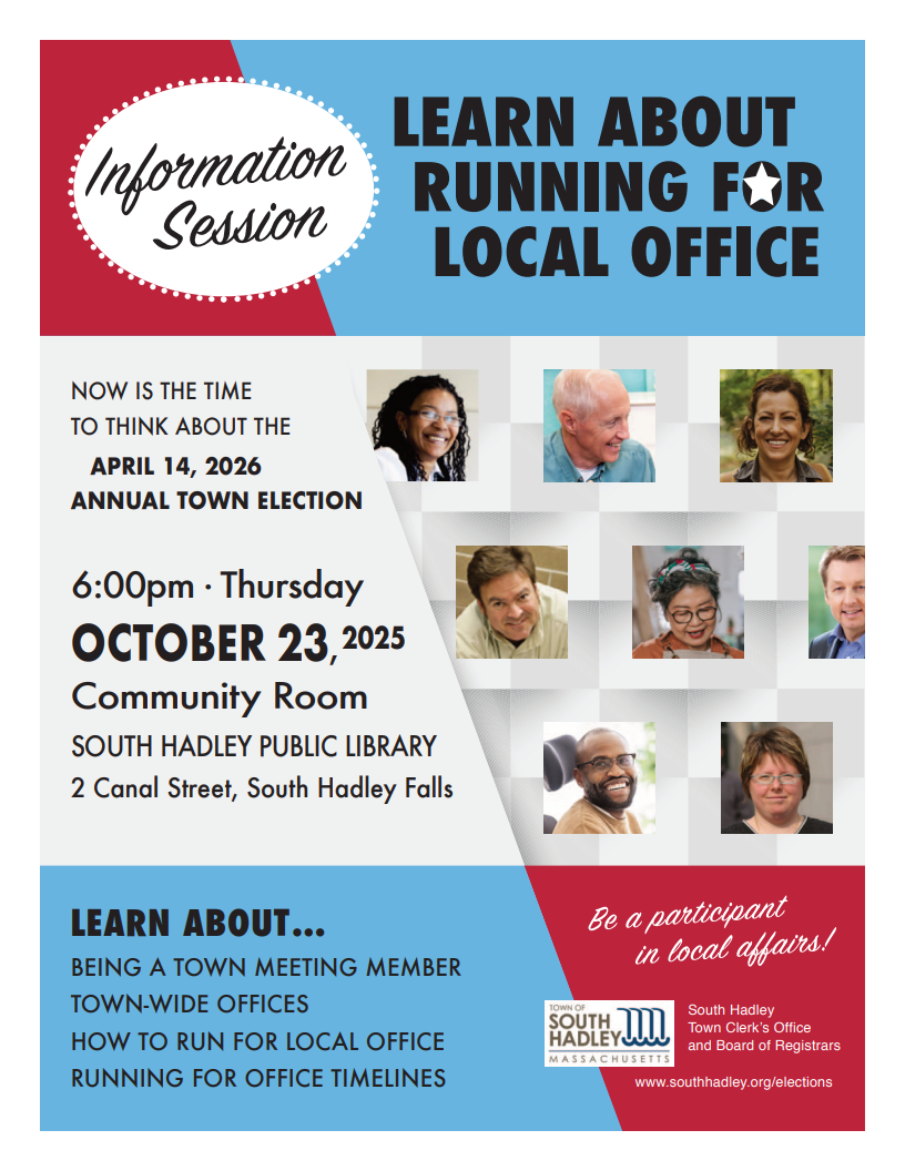 Flyer with people on it and text that reads 