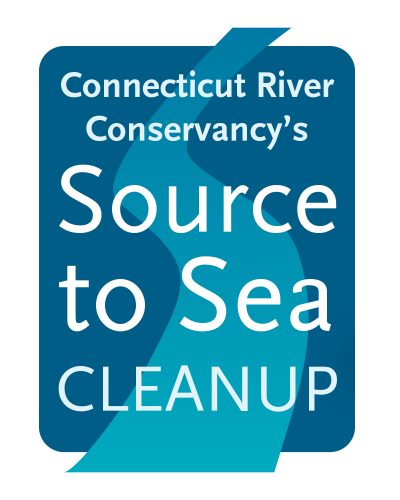 A logo of a blue rectangle with a lighter blue river shape with the text CT River Source to Sea on t