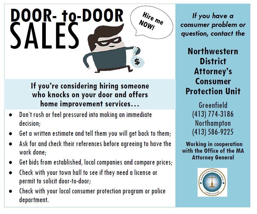 Consumer Door to Door Sales poster photo